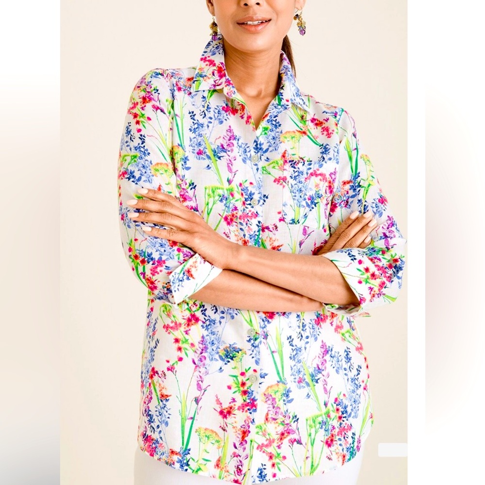 Chico’s No-iron Fresh Chic Linen shirt. NWOT